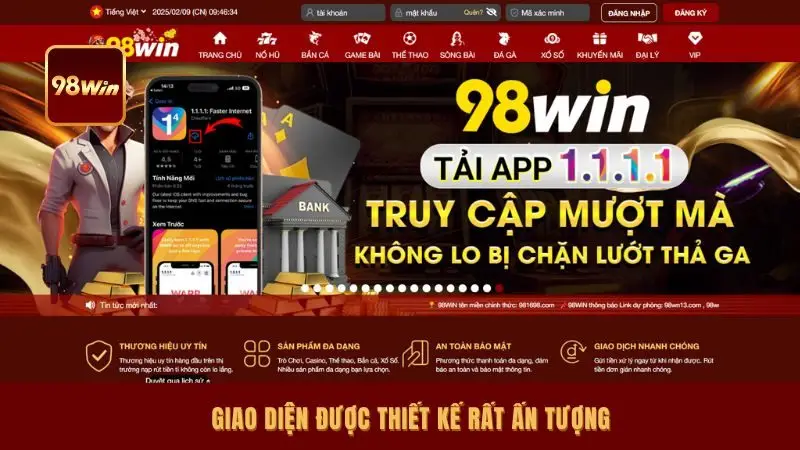 Giao diện được thiết kế rất ấn tượng